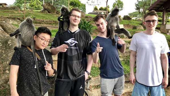 Secret and Matumbaman feed the monkeys