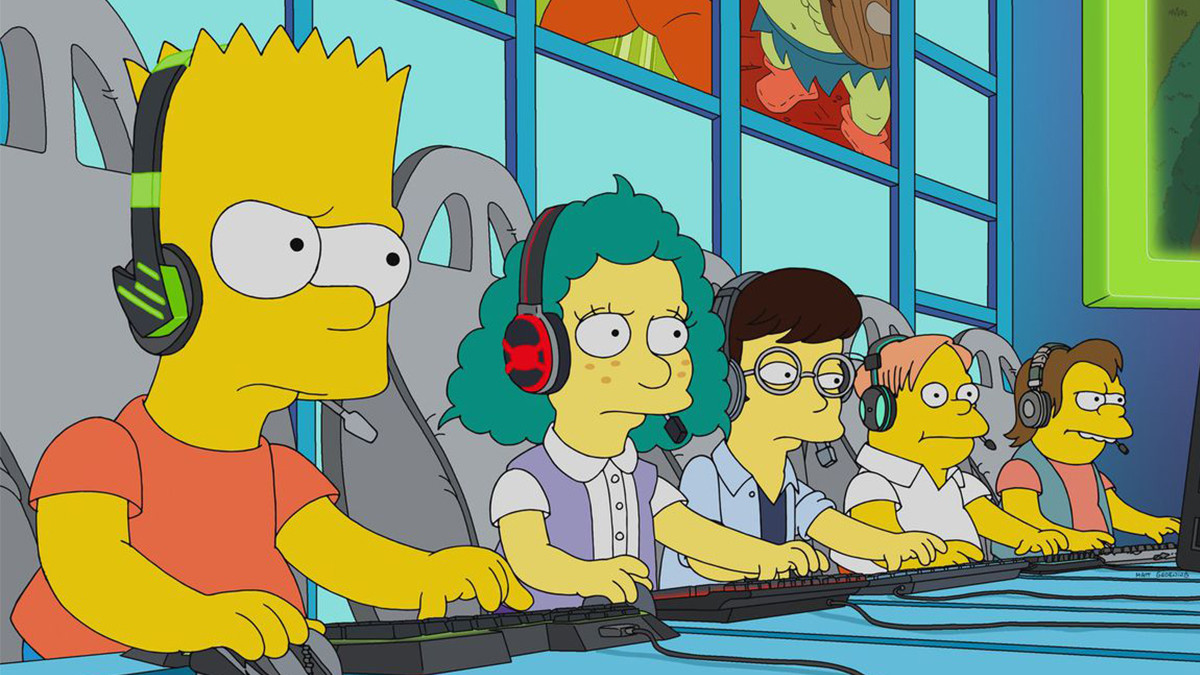 Bart zockt League of Legends Esport bei den Simpsons