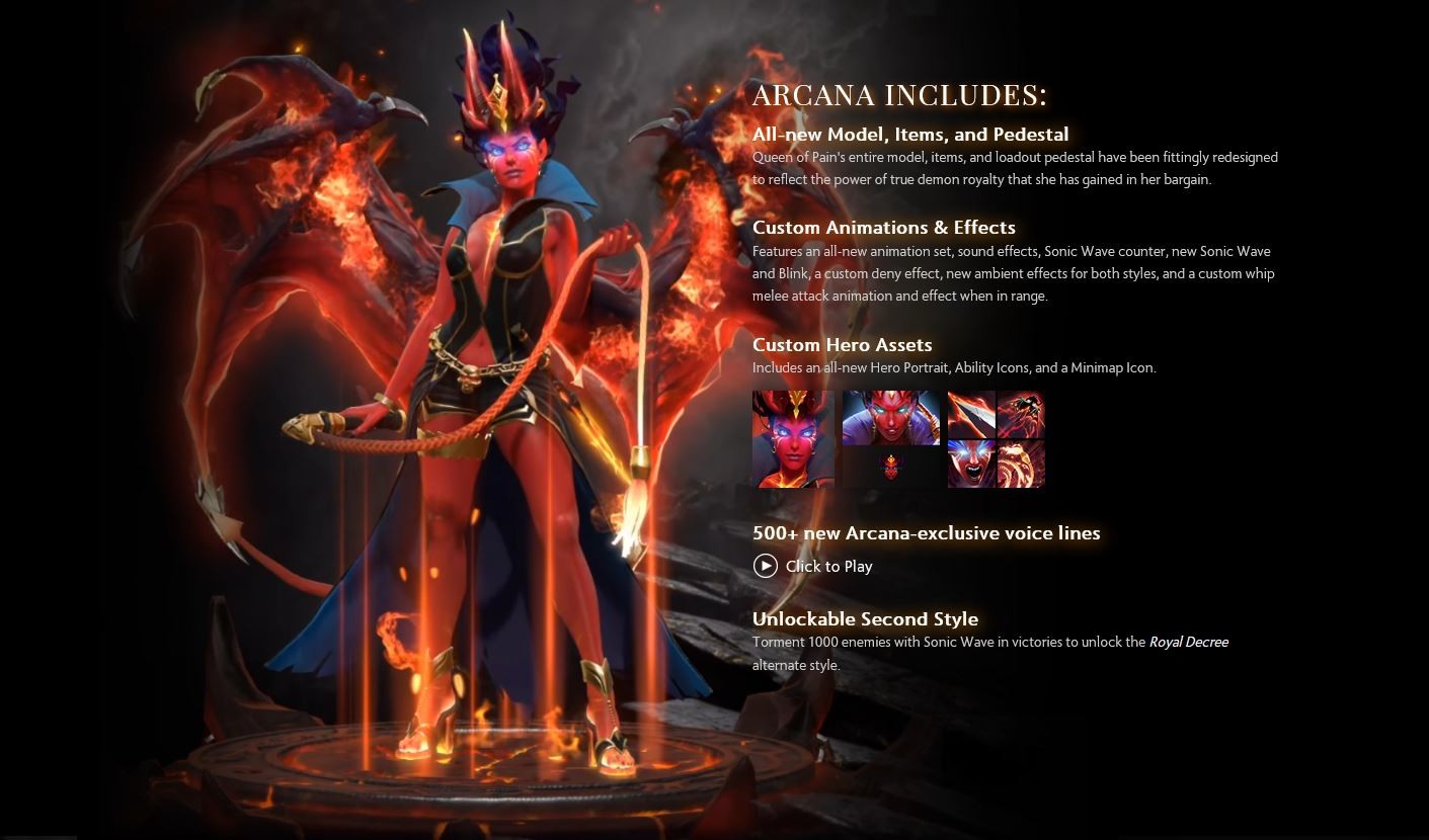 Queen Of Pain Dota 2 Set