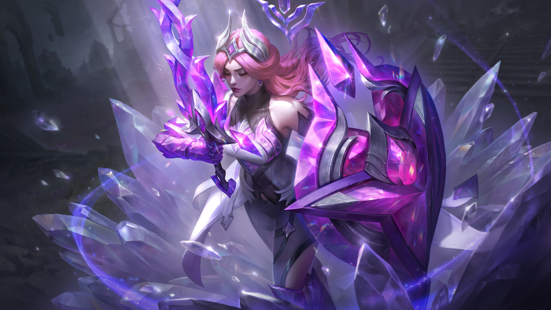 Das Bild zeigt den neuen Mythic-Skin Crystalis Motus Leona