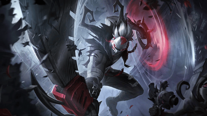 Das Bild zeigt den LoL-Champion Draven mit dem Halloween-Skin Fright Night Draven.